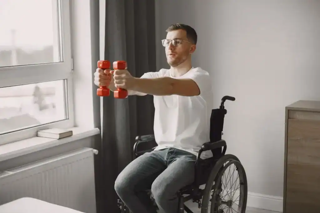 Empowering Weight Loss: A Comprehensive Guide for Individuals with Disabilities 1 Image of man doing exercise in his wheelchair to aid weight loss Yorkshire
