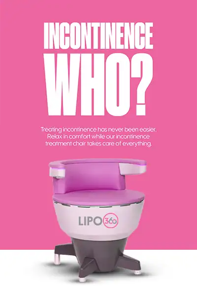 LIPO360 EMS Chair Can Help with Urinary Incontinence 2 Image of a urinary incontinence treatment seat Yorkshire