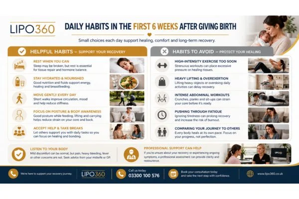 What to Do (and Avoid) in the First 6 Weeks After Giving Birth To Avoid Diastasis Recti 3 First 6 Weeks After Giving Birth To Avoid Diastasis Recti Yorkshire : Daily Habits in the First 6 Weeks After Giving Birth