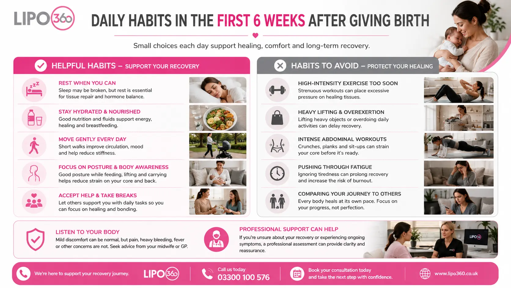 What to Do (and Avoid) in the First 6 Weeks After Giving Birth To Avoid Diastasis Recti 3 First 6 Weeks After Giving Birth To Avoid Diastasis Recti Yorkshire : Daily Habits in the First 6 Weeks After Giving Birth